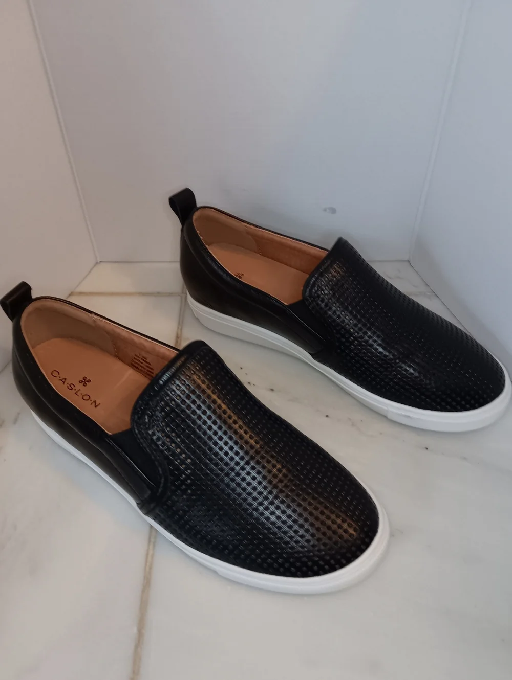 Caslon Slip-On Perforated Leather Sneakers - Picture 2 of 7